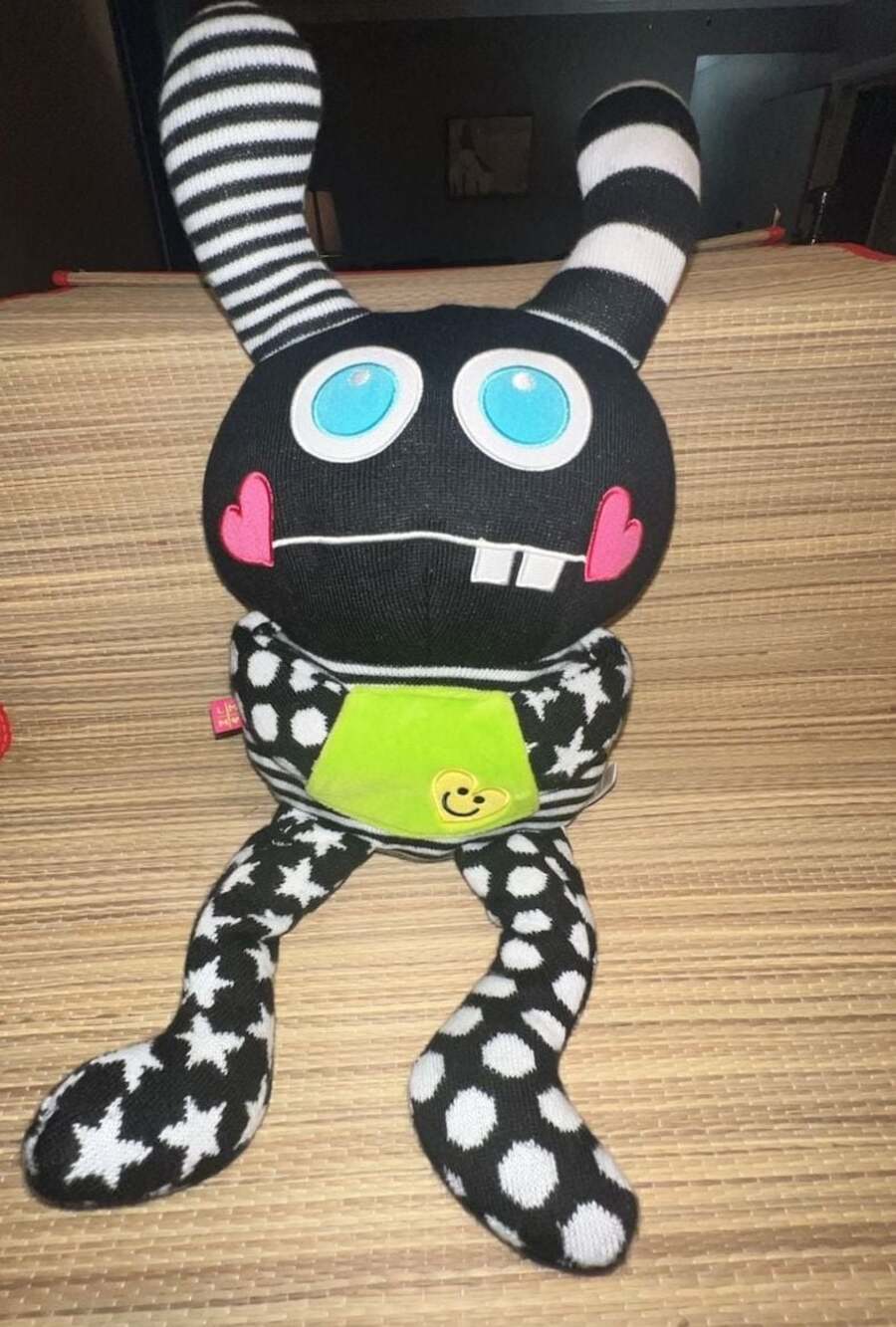 Little MissMatched Knit Monster Bunny Plush Toy